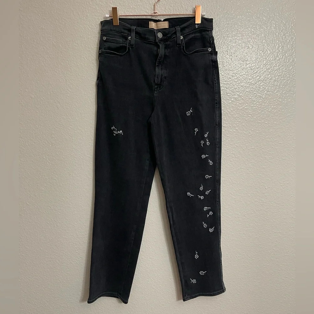 7 For All Mankind Luxe Vintage High Waisted Cropped Straight Jeans